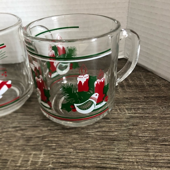 Vtg Festive Holiday Glass Mugs - Picture 7 of 14